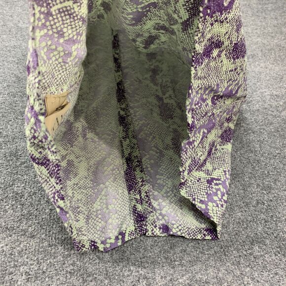 Free People Skirt Women XS Extra Small Animal Print Katie Button Front Slit Maxi - Picture 9 of 16